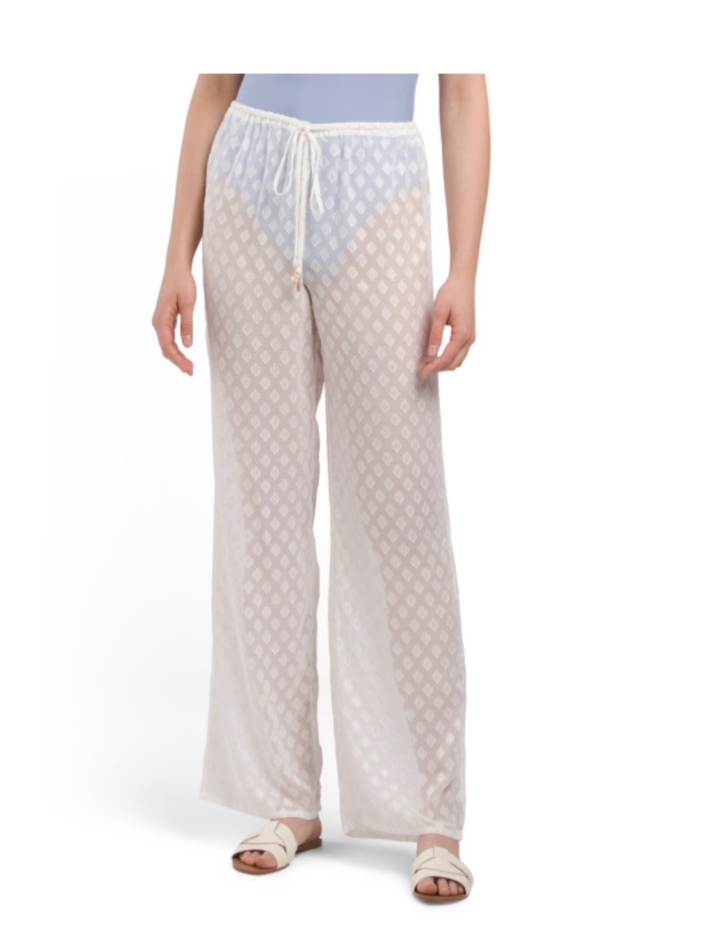 Milly White Womens Cover Up Pants